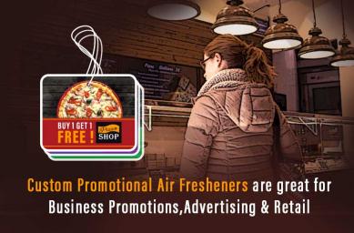 Custom Promotional Air Fresheners are great for Business Promotions, Advertising & Retail